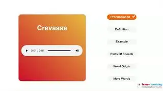 CREVASSE - Definition, pronunciation, grammar, meaning - Practice grade 8 vocabulary