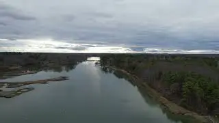 Free River Landscape Aerial Video Footage