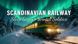 Winter Solstice Scandinavian Railway Through Snowy Forests | Train Journey To Sleep To