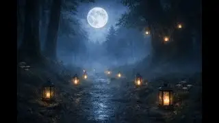 Gentle Forest Rain Under the Full Moon 🌙 Soft Night Rain & Mist for Sleep (2 Hours)
