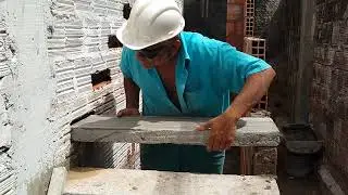6° SENTANDO OS PREMOLDADOS DA ESCADA