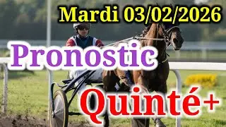 PRONOSTIC QUINT&Eacute; DU JOUR PMU : MARDI 03 F&Eacute;VRIER &Agrave; VINCENNES