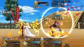 【FGO】Hakkenden Challenge Quest Summer Nero 3 turn