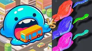 Snake Clash vs Super Slime🔥🐍 - Black Hole: Full Stregy Compression Gameplay 100% Win Game #280