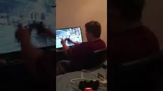 Fat Autistic kid rages at Call of Duty