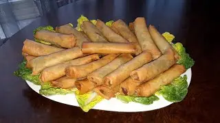 Vegetarian Spring Rolls with Spinach and Cream Cheese