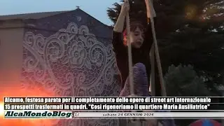 Alcamo, festosa parata per il completamento delle opere di street art internazionale