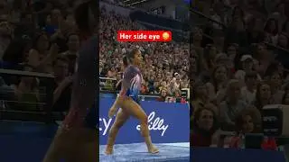 Jordan Chiles&rsquo; side eye after doing one of the hardest routines in the world 😳 #gymnastics #gymnast