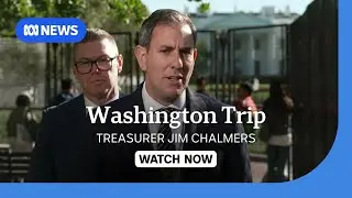 MOMENT: Jim Chalmers outlines agenda for Washington trip, signs tax treaty with Ukraine | ABC NEWS