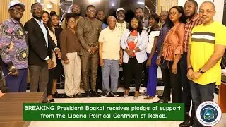 BREAKING President Boakai receives pledge of support from the Liberia Political Centrism at Rehab.