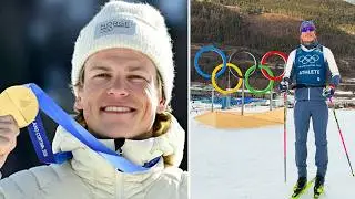 Йоханнес Хёсфлот KLAEBO завоевал золотую медаль Олимпийских игр 2026 года в спринте на лыжных тра...