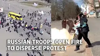 Ukraine crisis: Russian troops open fire to disperse Kherson protest