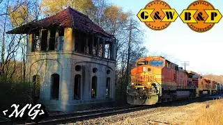 G&W Heritage Unit Passes Old B&O/BR&P Junction Tower