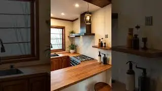 Modern Rustic Kitchen | Warm Wood Tones & Clean Layout