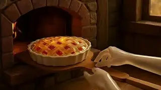 AI pie making and eating video 
