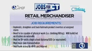 JOBS FOR CT: Hallmark retail merchandiser