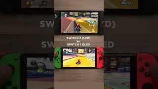Nintendo Switch 2 LCD vs Switch OLED Side By Side Screen Comparison