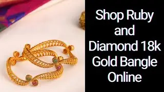 Shop Ruby and Diamond 18k Gold Bangle Online
