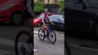 Ayesha Sharma snapped cycling in bandra