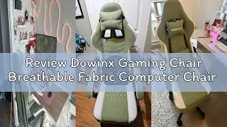 Review Dowinx Gaming Chair Breathable Fabric Computer Chair with Pocket Spring Cushion, Comfortable