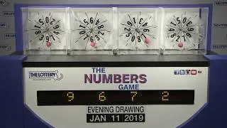 Evening Numbers Game Drawing: Friday, January 11, 2019