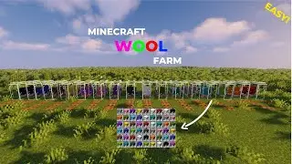 Minecraft: Easy Full Automatic Wool Farm | Tutorial 1.19 (bedrock/java/ps4/xbox/mcpe)