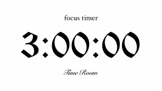 3 Hour Silent Timer with Alarm | Focus & Relax