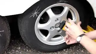 Stronghold Sold Secure approved SH5436 wheel clamp for alloy wheels - removal