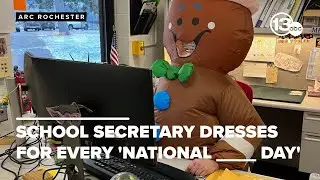 School secretary dresses for each National ___ Day