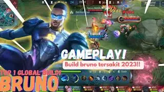 BRUNO TOP 1 GLOBAL BUILD!! TUTORIAL BRUNO GOLDLINE TERBARU!! TRICK MAIN BRUNO BIAR JAGO!! MLBB