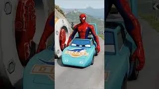 Crazy Cars and Motorcycles VS Bollard Foot Iron Man Smash Crush in BeamNG.drive
