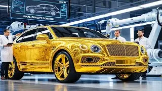Inside Bentley Factory: W12 Coupe Laser Alignment & Applying 24k Gold Exterior Trim