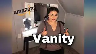BEWISHOME Vanity Set with Mirror, Cushioned Stool, Storage Shelves, Makeup review