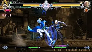 BlazBlue Centralfiction room matches- ProfessorPl&uuml;ton (Terumi, Jubei)  VS drive0 (Valkenhayn)