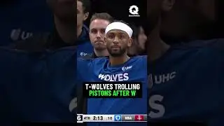 T WOLVES TROLLING PISTONS AFTER WINNING