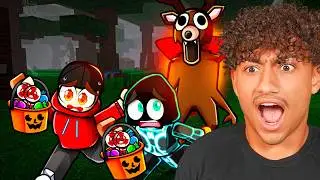 Trick or Treating in 99 Nights in The Forest!