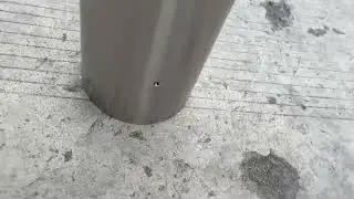 Stainless steel bollard sleeve detail #bollardsleeve #bollardcover #postcover #bollards