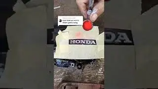 Repaint logo Honda dengan blok warna hitam #cvt #repaint #modified