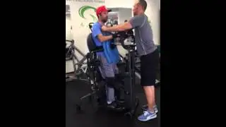 Sean Lynn C-5 18 months post injury...rockin the Standing Frame