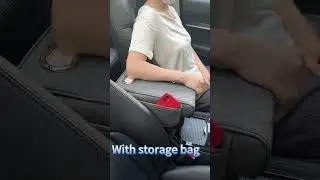 SEAMETAL Car Armrest Box Booster Cushion Protector Cover Thicken Memory Foam Tissue Holder Storage