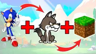 SONIC WOLF and ATHLETE  SONIC  + MINECRAFT = ??? Best of BUILD CHALLENGE in Minecraft