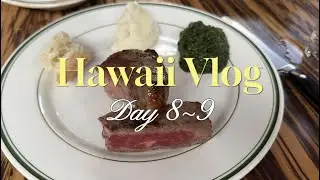 [Hawaii Vlog 🌺Day8~9] 하와이는 N번째인 세모녀의 10박12일 / 1월 겨울 우기 하와이  / 힐튼 라군, 울프강 스테이크 하우스, KCC마켓, 테디스 비거 버거