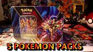 Legends of Galar Zamazenta  V Tin Opening - 5 Pokemon Packs - POKE88