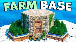The Aztec. Circle Farm Base with a SHELL - DOUBLE BUNKER - Mini COMPOUND - rust base design