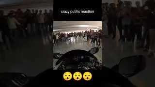 Crazy public reaction 😨😯 bike riders#rider #motovlog #reaction #shorts
