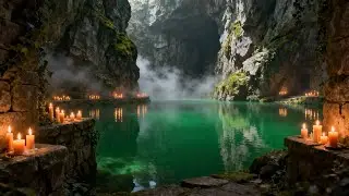 Serenity Emerald of the Lake with Candlelite 🔥 Medieval Fantasy Music and Mystic Ambience