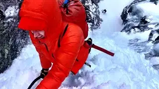 Waterfall Gully, Mount Katahdin Ice Climbing  | Baxter State Winter Climbing Trip #iceclimbing