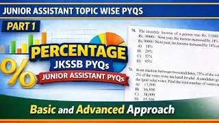 JKSSB Junior Assistant Percentage PYQs 2025 | Jkssb Topic wise PYQs | #maths | #jkpsi | #alp #jkssb 