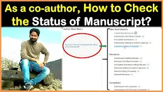 Demo: How to track the status of submitted manuscript in Elsevier? | Hindi | Dr. Priyank Singhvi