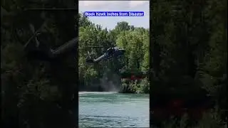 Croatian Black Hawk Nearly Crashes During Water Landing!